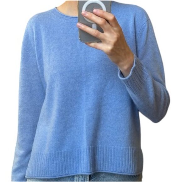 Rachel Zoe blue 2-ply cashmere sweater size S NWT - Picture 2 of 6